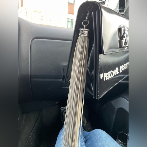 Alexander McQueen Leather Tassel Fringe Bag Charm Keychain! - Picture 6 of 6